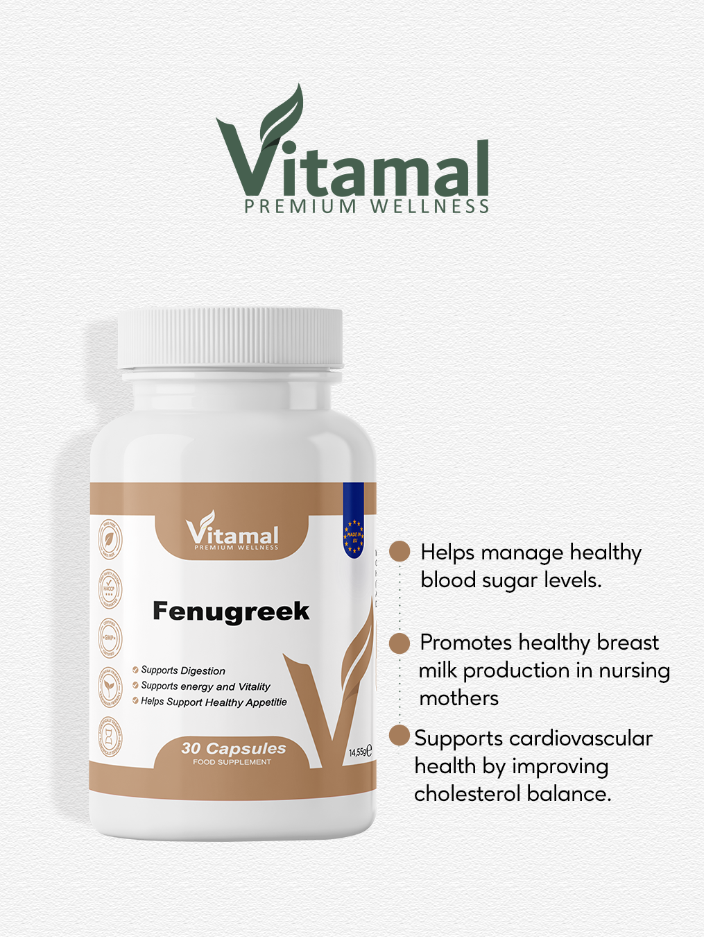 Fenugreek 1300mg - 30 Capsules