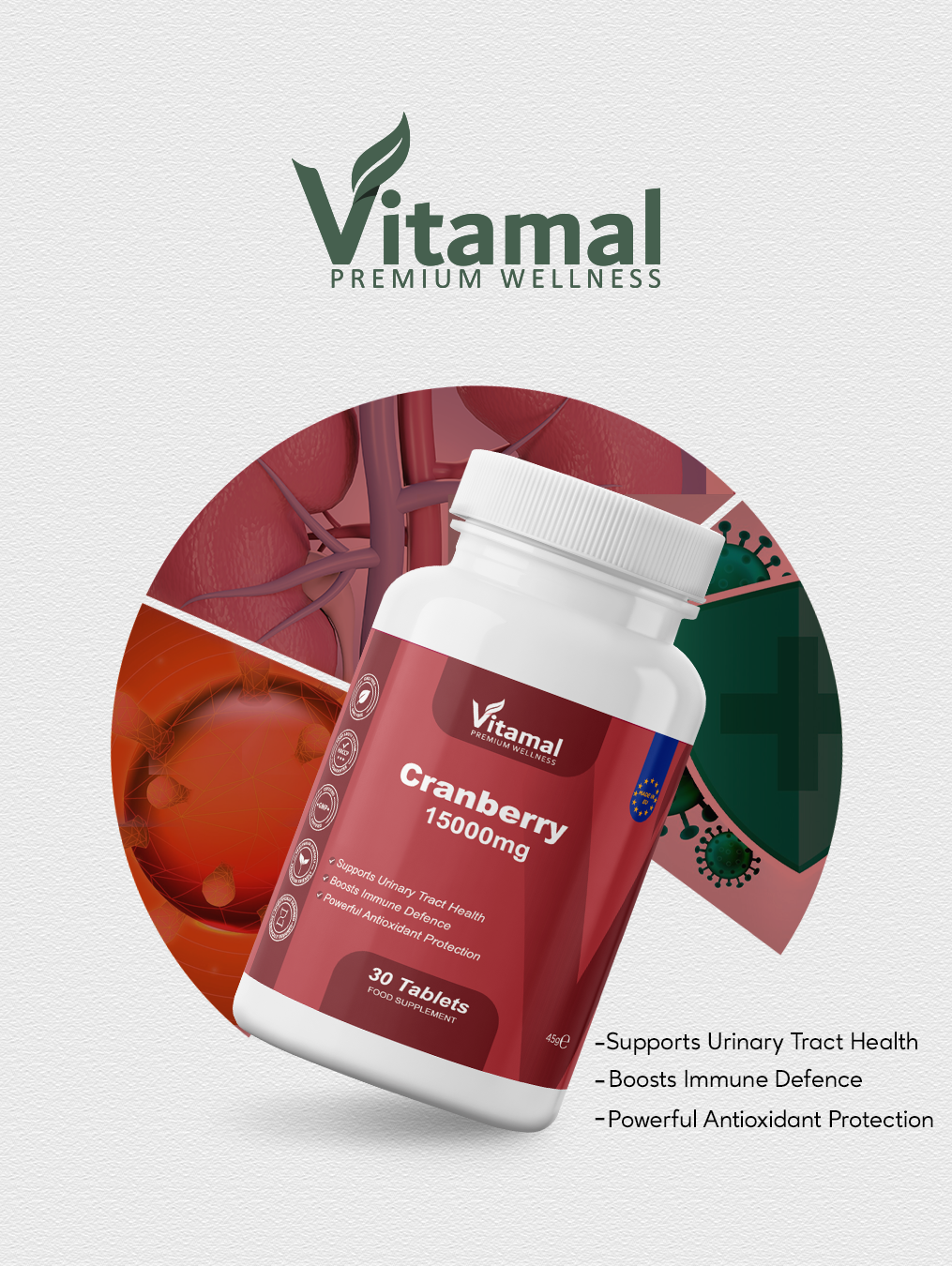 Cranberry 15000mg - 30 Tablets