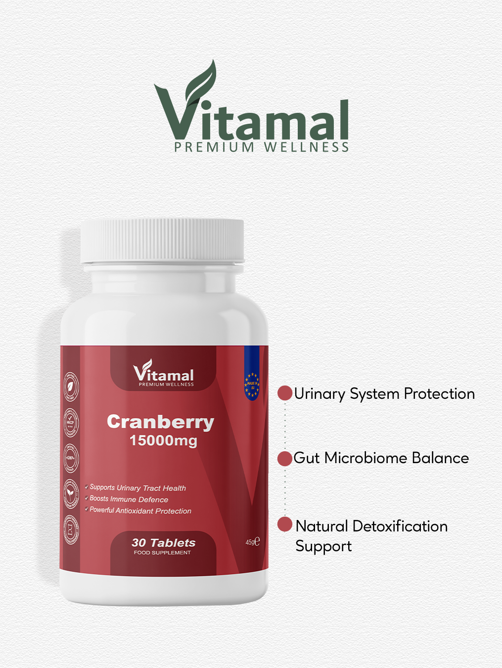 Cranberry 15000mg - 30 Tablets