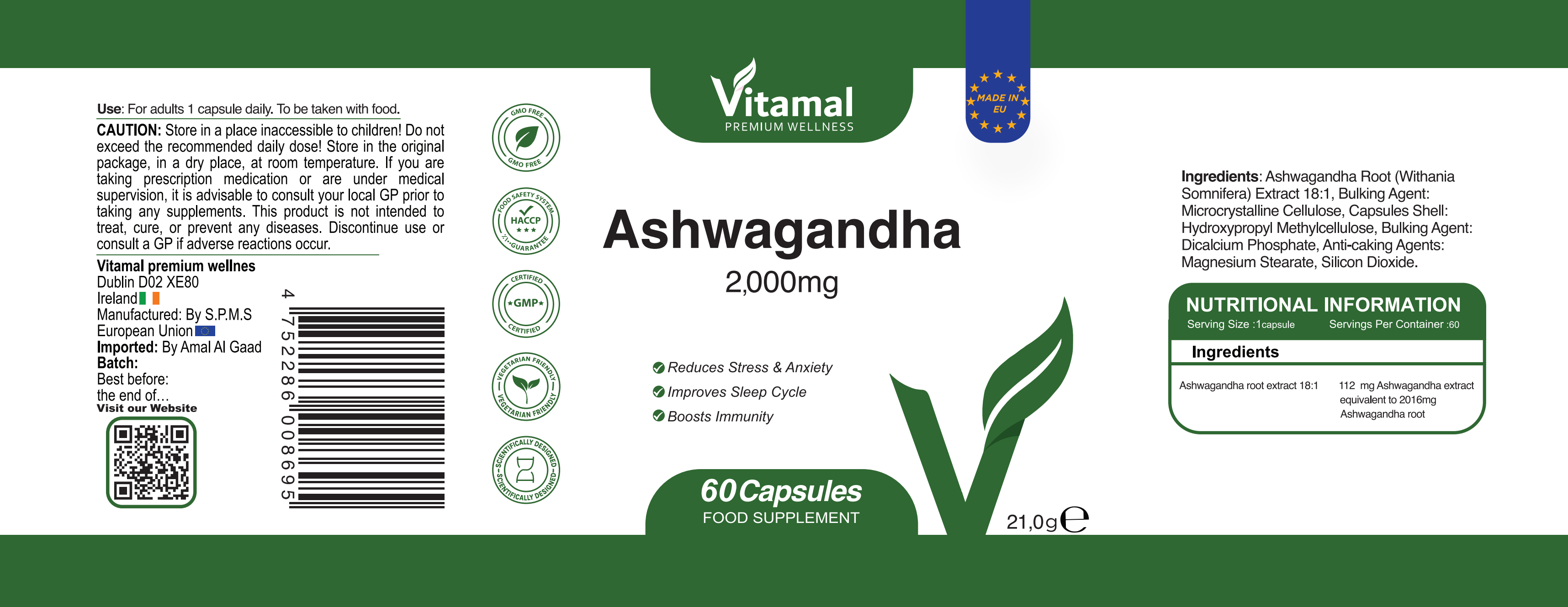 Ashwagandha Root 2000mg