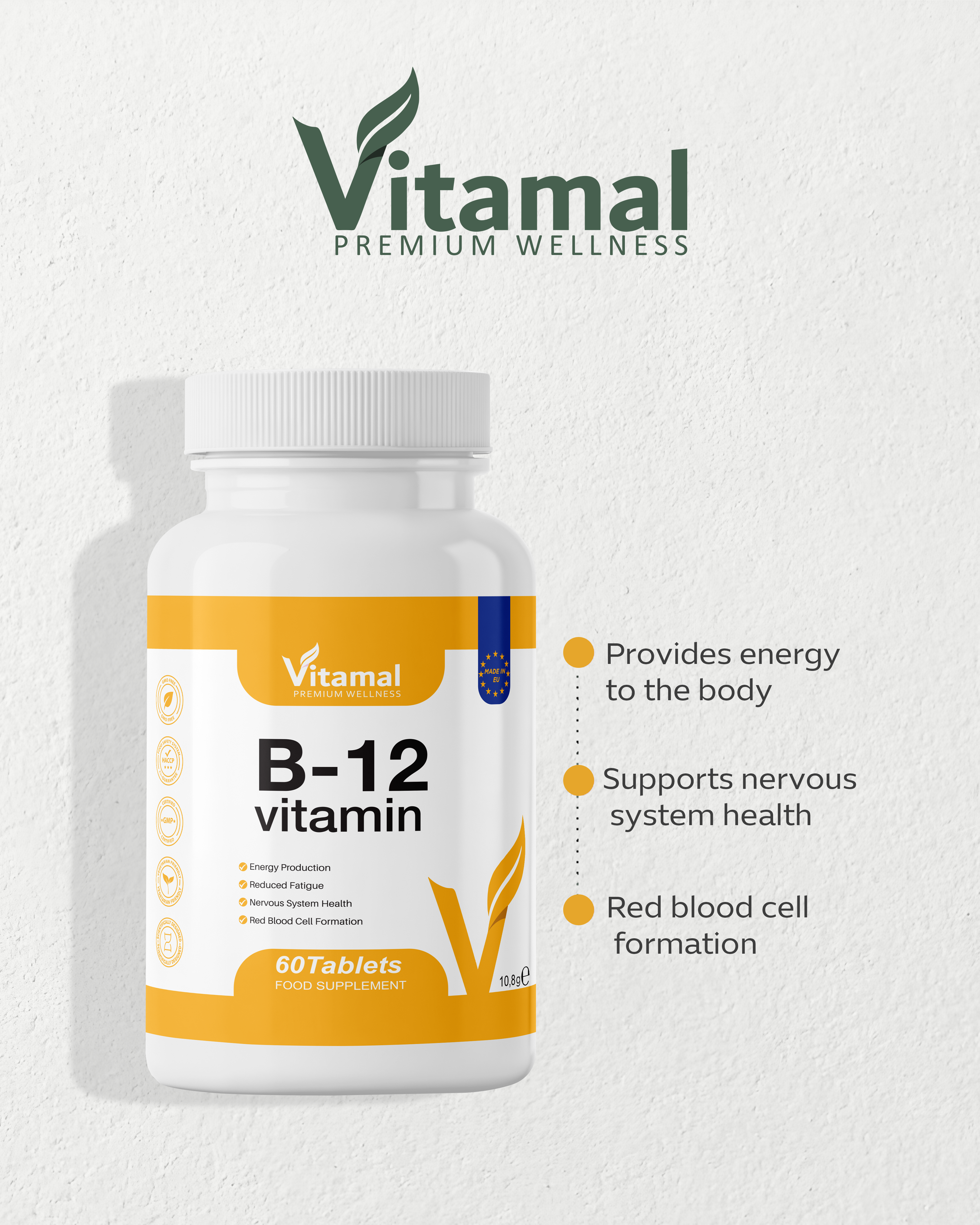 Vitamin B12 1000mcg (from Methylcobalamin)