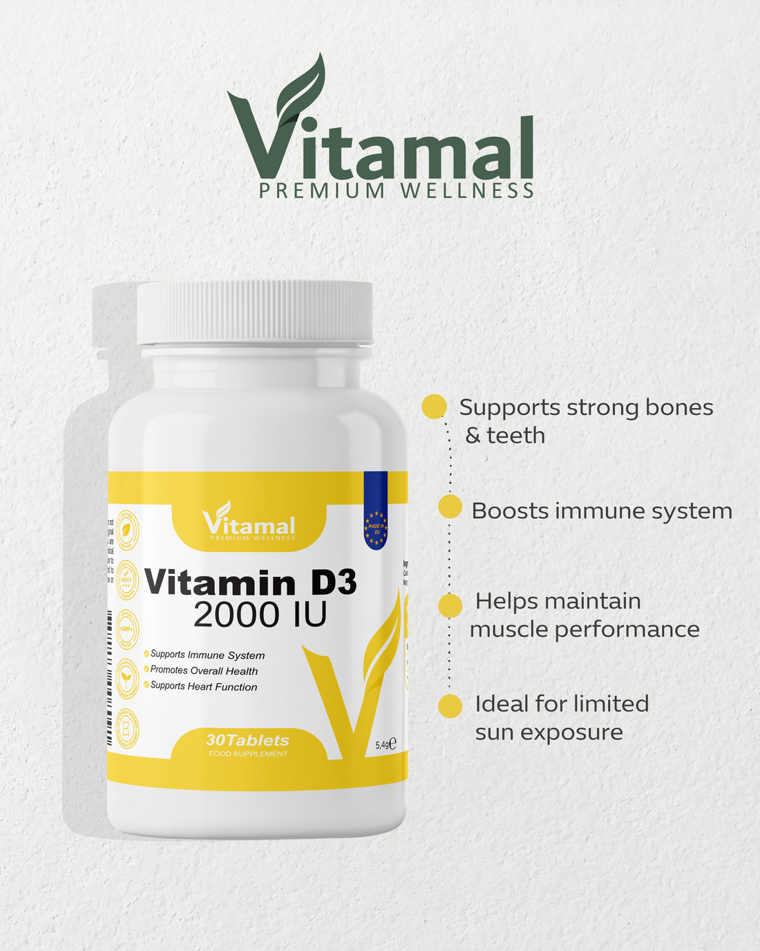 D3 Vitamin 2000iu - 60 Tablets