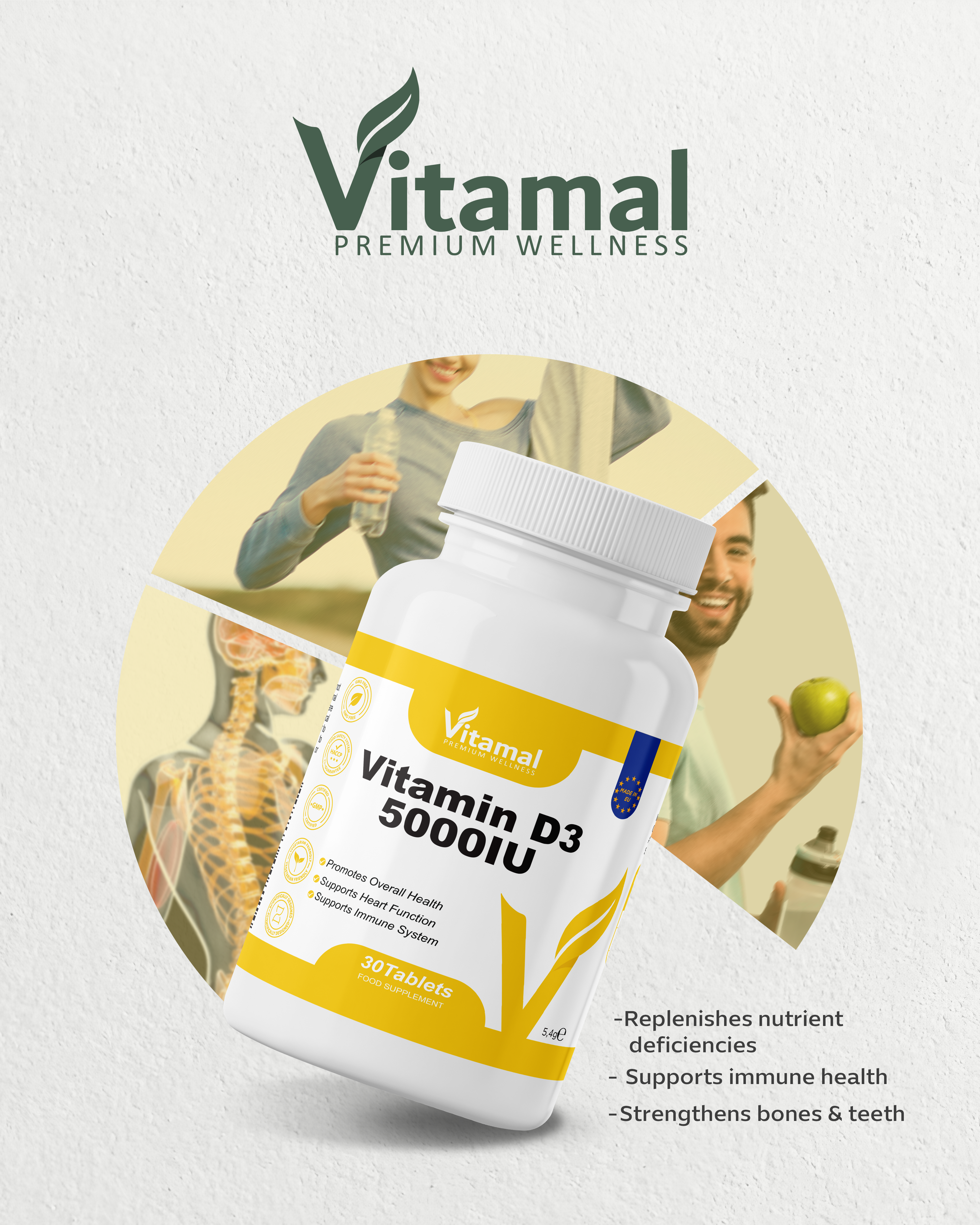 Vitamin D3 5000 IU - 30 Tablets
