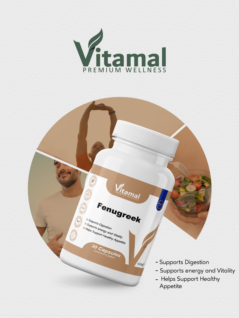 Fenugreek 1300mg - 30 Capsules