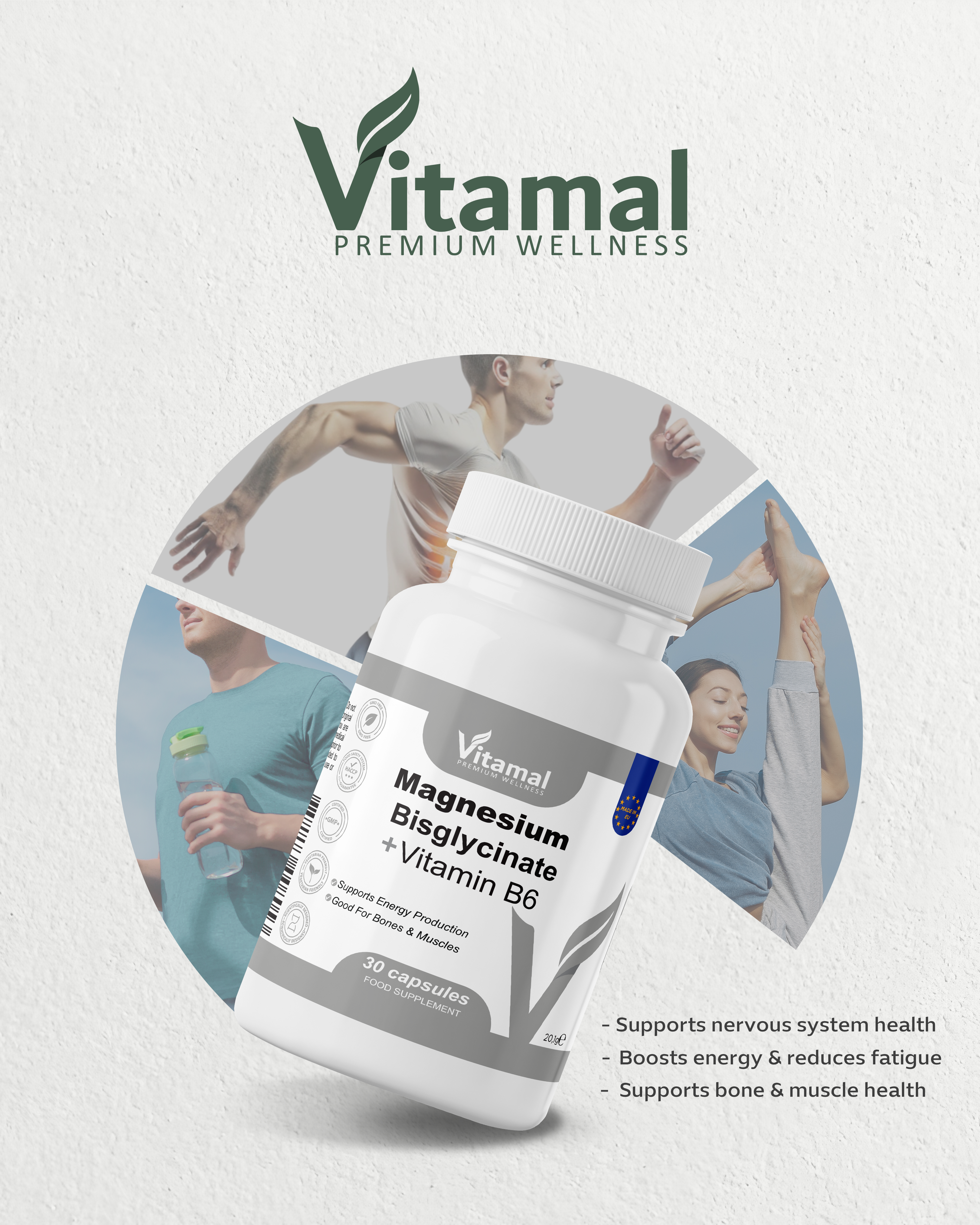 Magnesium + B6 - 30 Capsules