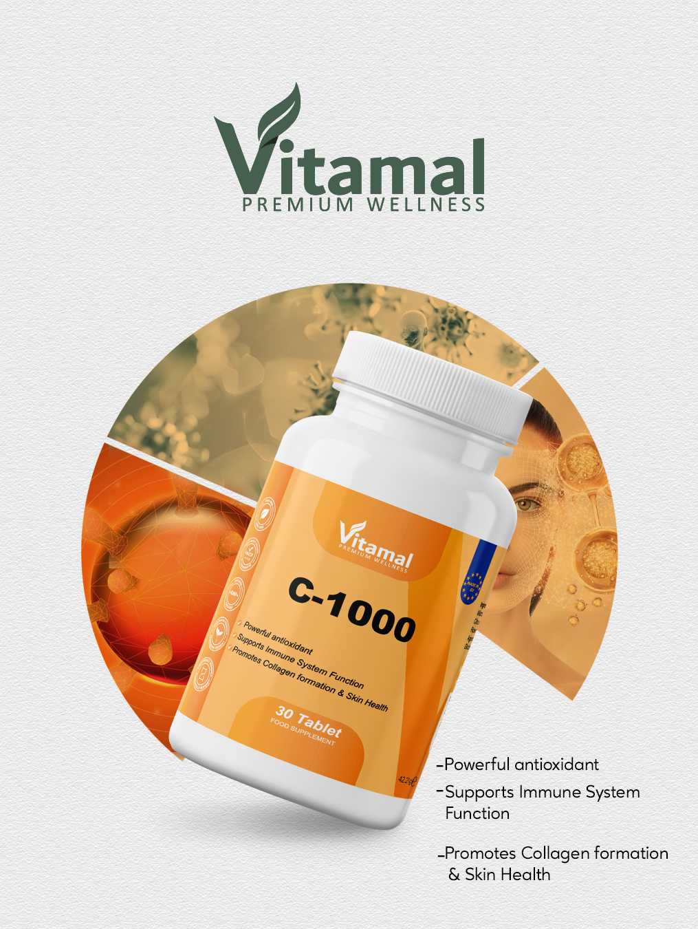 Vitamin C 1000mg + Bioflavonoids & Rosehip - 30 Tablets