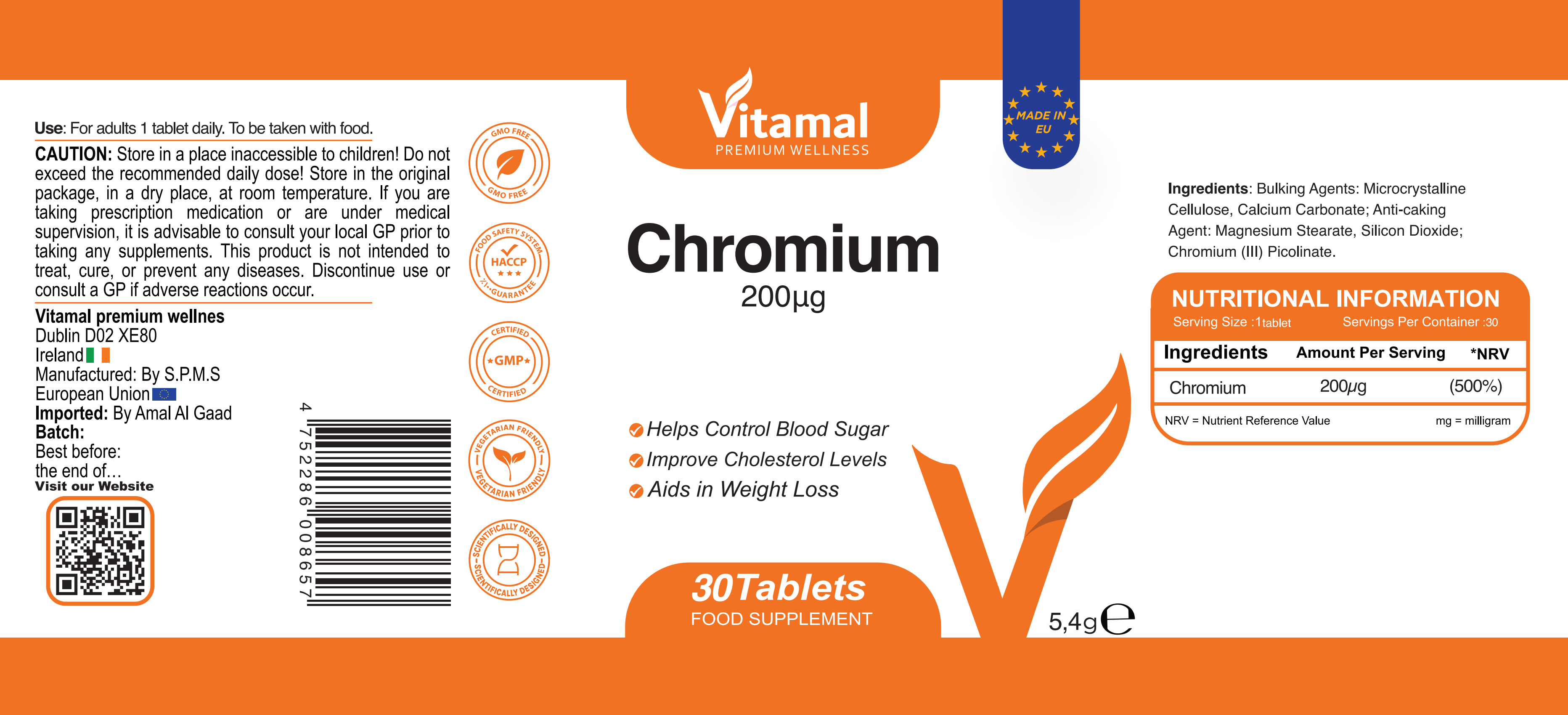 Chromium 200μg