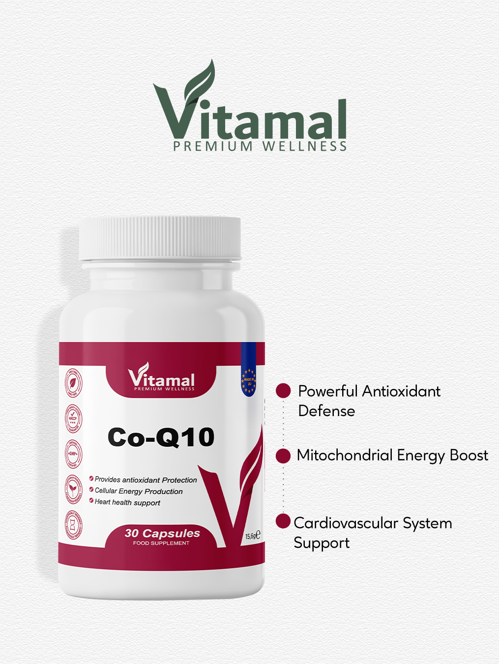 Coenzyme Q10 100mg - 30 Capsules