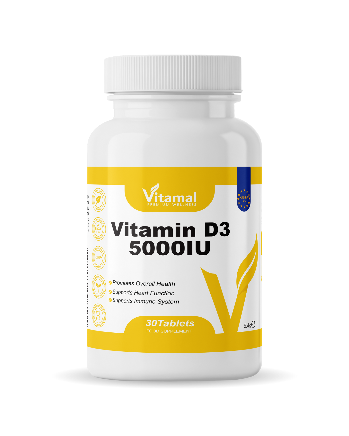 Vitamin D3 5000 IU - 30 Tablets