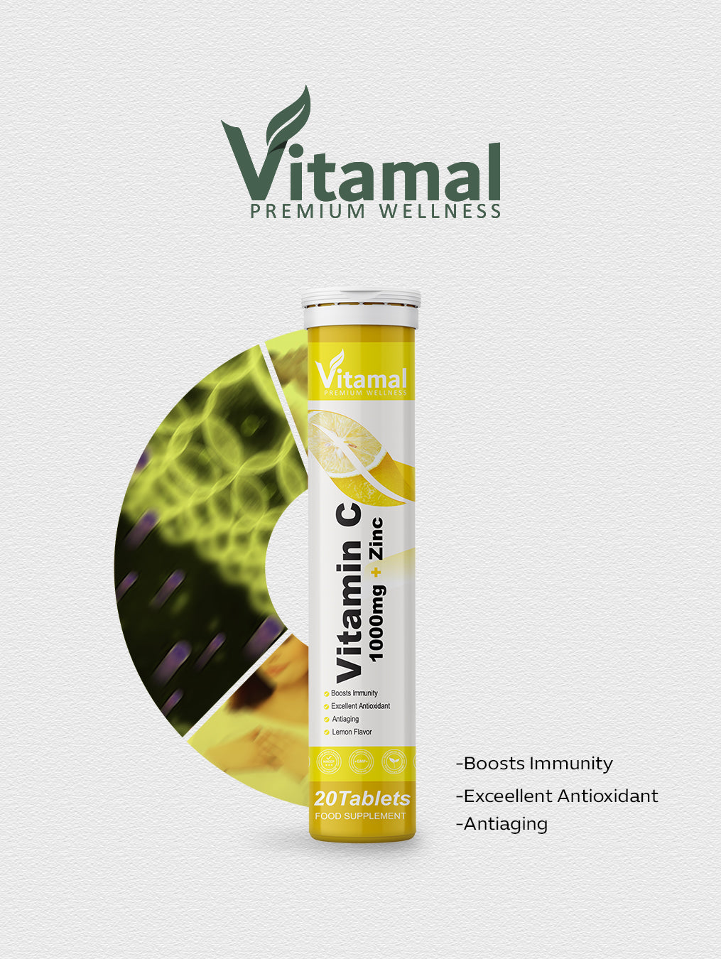 Effervescent Vitamin C 1000mg +Zinc 15mg N20 ( LEMON FLAVOR)
