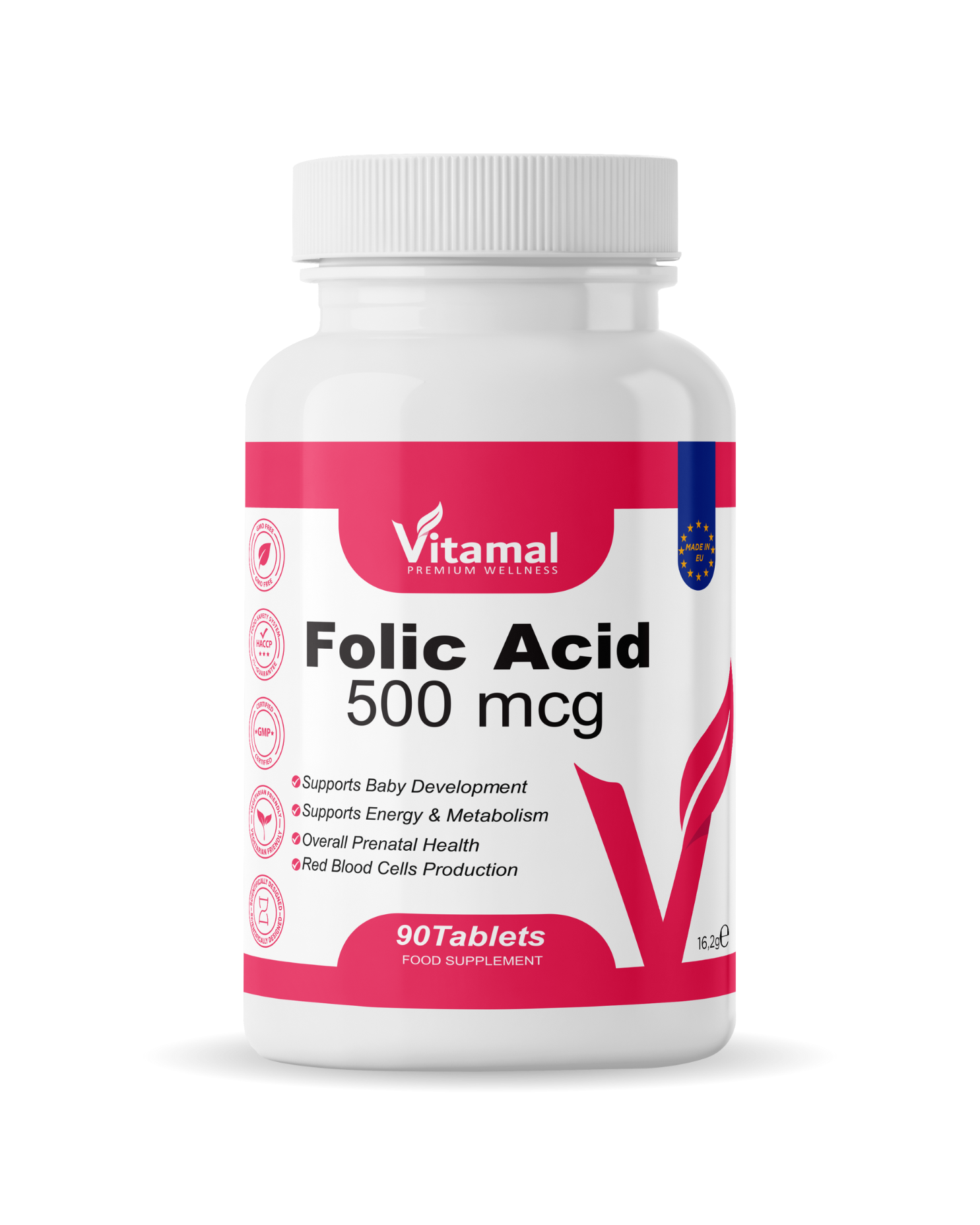 Folic Acid 500mcg - 60 Tablets